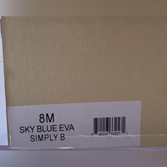 J/Slides SIMPLY B Sky Blue EVA Platform Light Blue - Silver Buckles Size 8 NIB - Picture 8 of 14